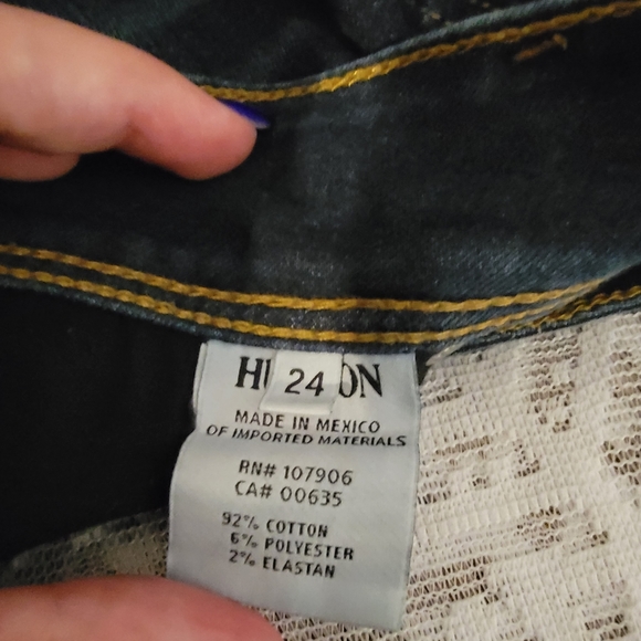 Hudson Croxley Cuff Dark Wash Denim Jean Shorts Women's Waist Size 24 NWOT - Picture 8 of 10